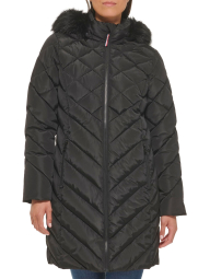 Женский стеганый пуховик Tommy Hilfiger на молнии 1159837728 (Черный S)