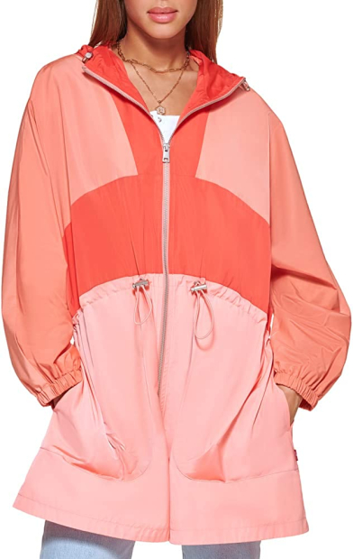 Женская непромокаемая куртка Levi's в стиле колор-блок 1159769536 (Розовый, S)