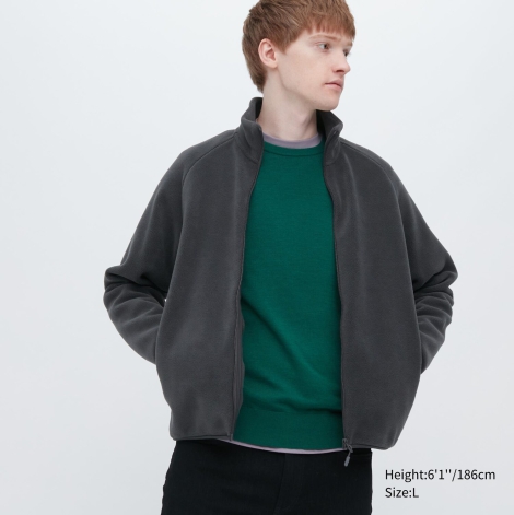 Флисовая куртка на молнии UNIQLO 1159775263 (Серый, XS)