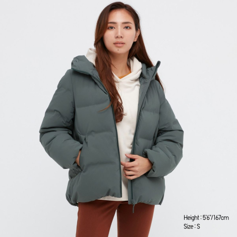 Женская пуховая куртка UNIQLO 1159777257 (Зеленый, XXL)