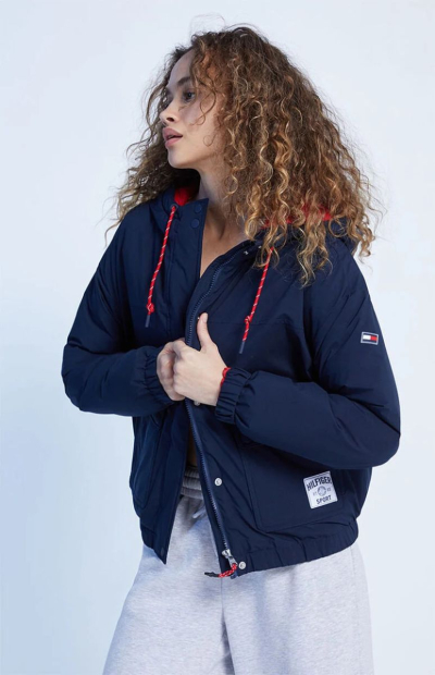 Женская куртка с капюшоном Tommy Hilfiger 1159779669 (Синий, XL)