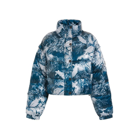 Женская водонепроницаемая куртка-жилетка 2 в 1 Guess с принтом 1159783819 (Синий, S)
