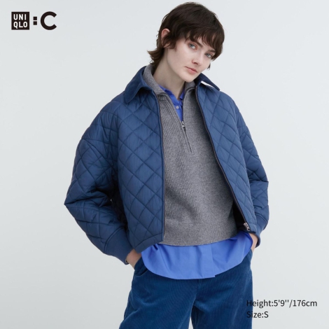 Женская ультралегкая куртка UNIQLO 1159797029 (Синий, M)