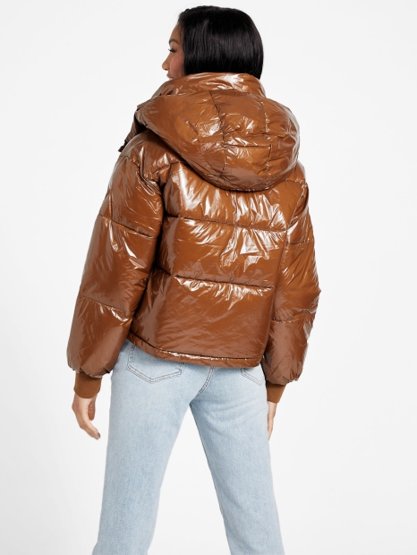 Женская куртка-пуховик Guess 1159799016 (Коричневый, XL)
