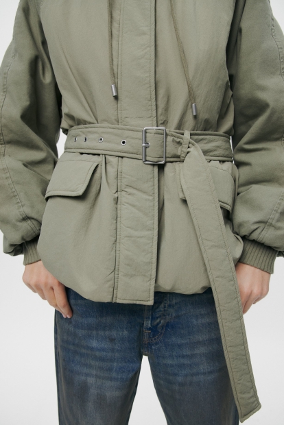 Куртка ZARA с капюшоном 1159803072 (Зелений, XL)