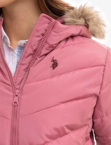 Женская куртка U.S. Polo Assn 1159806223 (Розовый, XL)
