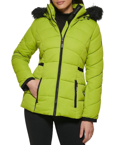 Женская стеганая куртка Guess 1159807466 (Зеленый, XL)