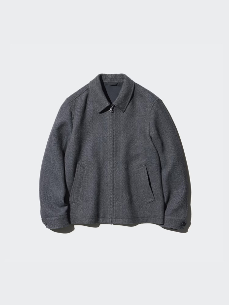 Куртка на блискавці UNIQLO 1159830914 (Сірий S)