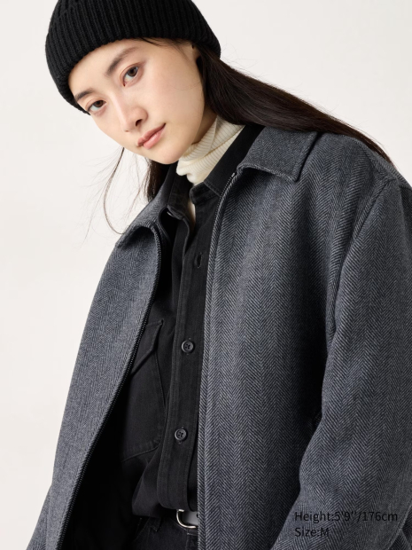 Куртка на блискавці UNIQLO 1159830914 (Сірий S)