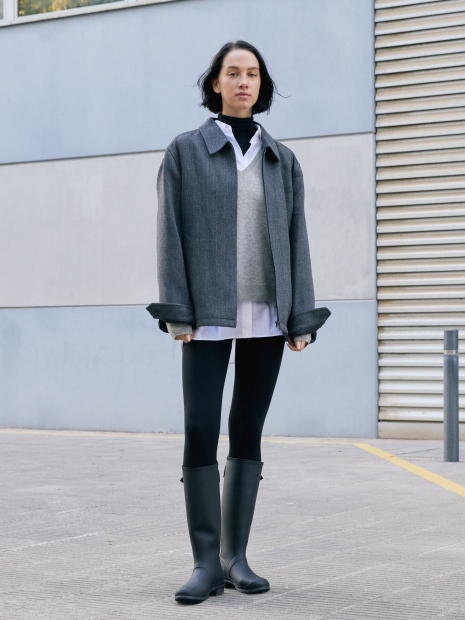 Куртка на блискавці UNIQLO 1159830914 (Сірий S)