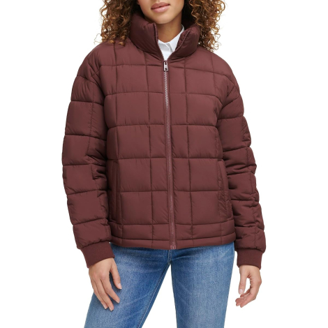 Жіноча стьобана куртка Levi's 1159831857 (Коричневий XL)