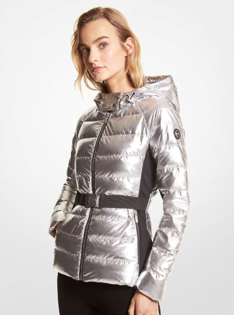 Жіноча куртка Michael Kors на блискавці 1159832159 (Сріблястий S)
