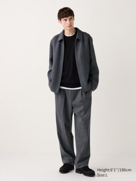 Куртка на молнии UNIQLO 1159832791 (Серый 3XL)
