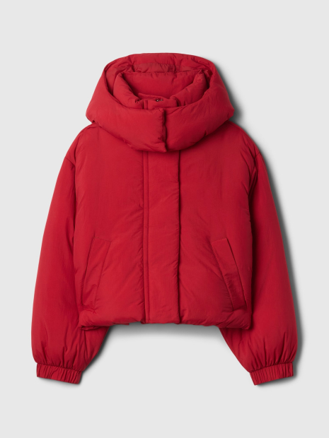 Жіноча коротка куртка GAP з капюшоном 1159836097 (Червоний M)