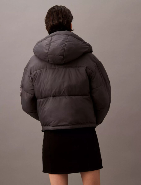Женская короткая куртка с капюшоном Calvin Klein 1159836232 (Серый XXL)