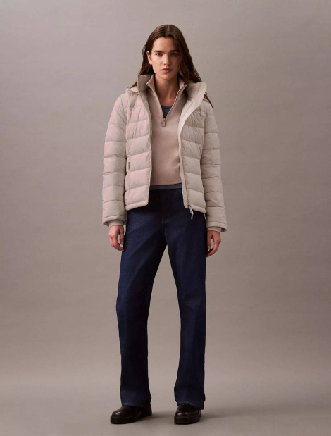 Легкая стеганая куртка Calvin Klein с капюшоном 1159837553 (Молочный XL)