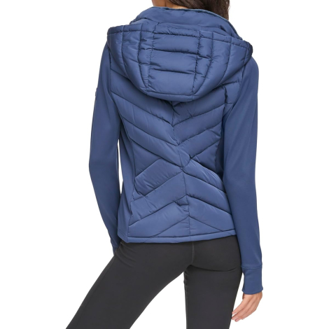 Женская стеганая куртка с капюшоном Tommy Hilfiger 1159838041 (Синий XL)