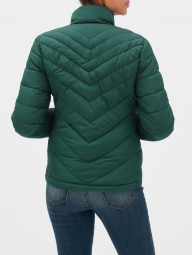 Стеганая теплая женская куртка GAP art605751 (Зеленый, размер XS)
