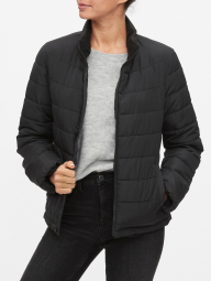 Стьобана тепла жіноча куртка GAP art868781 (Чорний, розмір S)