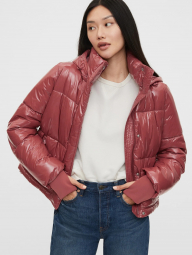 Укороченная теплая женская куртка GAP art504163 (Розовый, размер XL)
