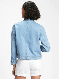 Укороченная джинсовая куртка женская GAP art185983 (Синий, размер S)