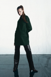 Женское стильное пальто Zara пиджак 1159762054 (Зеленый, XXL)
