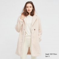 Плюшевое пальто Uniqlo Teddy Coat 1159765730 (Молочный, XXL)