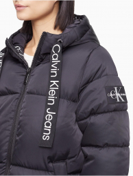 Пуховик Calvin Klein стеганая куртка с капюшоном 1159766744 (Черный, M)