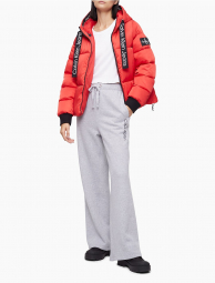 Пуховик Calvin Klein стьобана куртка з капюшоном на зав'язках