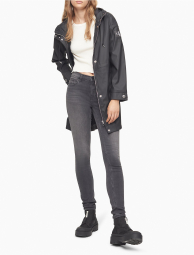 Женская удлиненная куртка Calvin Klein на молнии 1159769057 (Черный, L)