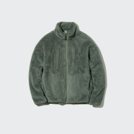 Куртка на молнии UNIQLO из искусственного меха 1159772965 (Зеленый, XS)