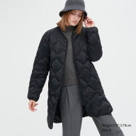 Женское ультралегкое пальто на пуху UNIQLO 1159772976 (Черный, XL)
