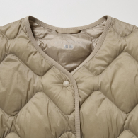 Женское ультралегкое пальто на пуху UNIQLO 1159773801 (Хаки, L)
