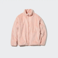 Куртка на молнии UNIQLO из искусственного меха 1159774822 (Розовый, XXL)