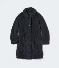 Плюшевое пальто Uniqlo Teddy на флисе 1159774904 (Серый, XXL)