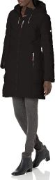 Женский стеганый пуховик Tommy Hilfiger на молнии 1159776548 (Черный, M)