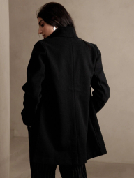 Женское укороченное пальто Banana Republic пиджак 1159777153 (Черный, S)