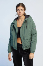 Женская куртка с капюшоном Tommy Hilfiger 1159779282 (Зеленый, XL)