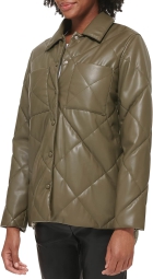 Женская стеганая куртка Calvin Klein на кнопках 1159780548 (Зеленый, L)