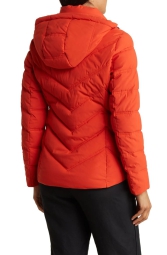 Женская яркая куртка Michael Kors пуховик на молнии 1159793528 (Оранжевый, XS)