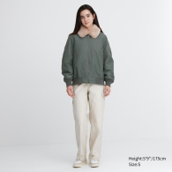 Женская куртка UNIQLO с отстегивающимся меховым воротником 1159795503 (Зеленый, XL)