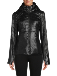 Женская стеганая куртка Calvin Klein с капюшоном 1159804280 (Черный, XS)