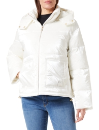 Блестящая женская куртка-пуховик Armani Exchange  1159809737 (Белый, XL)