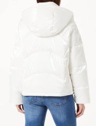 Блискуча жіноча куртка-пуховик Armani Exchange  1159809737 (Білий, XL) 1159809737 (Білий, XL)
