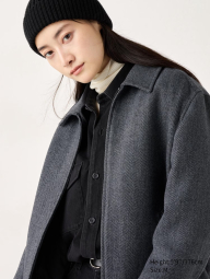 Куртка на блискавці UNIQLO 1159830914 (Сірий S)