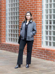 Куртка на блискавці UNIQLO 1159830914 (Сірий S)