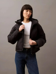 Жіноча коротка куртка з капюшоном Calvin Klein 1159832323 (Чорний XXL)