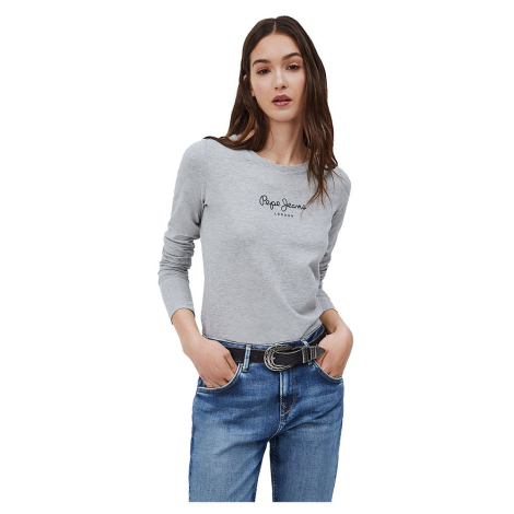 Женский лонгслив Pepe Jeans London кофта с логотипом 1159779871 (Серый, XS)