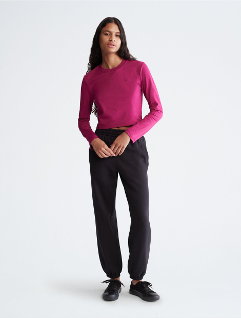 Женский укороченный лонгслив Calvin Klein 1159785660 (Розовый, L)