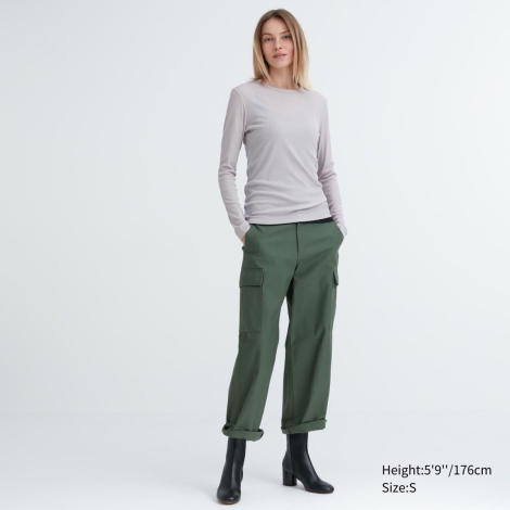 Жіночий лонгслів Uniqlo в рубчик 1159795509 (Сірий, XL)